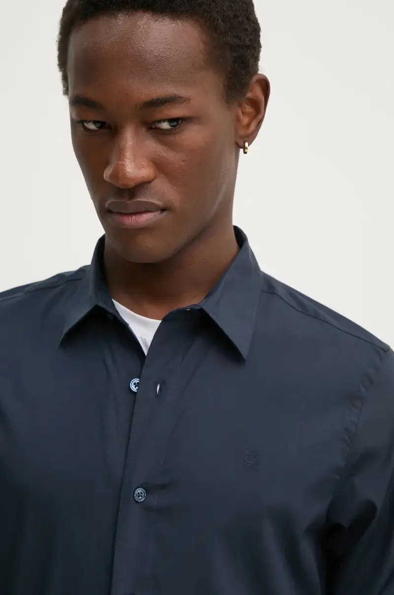 camicia uomo colore blu D25176-D701 Blu navy miniatura 4