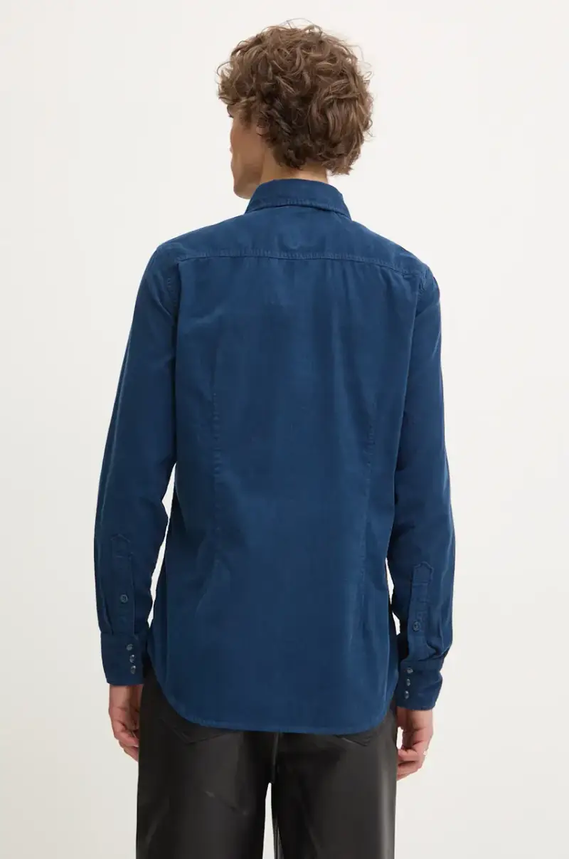 camicia uomo colore blu D25223-C436 Blu navy miniatura 3