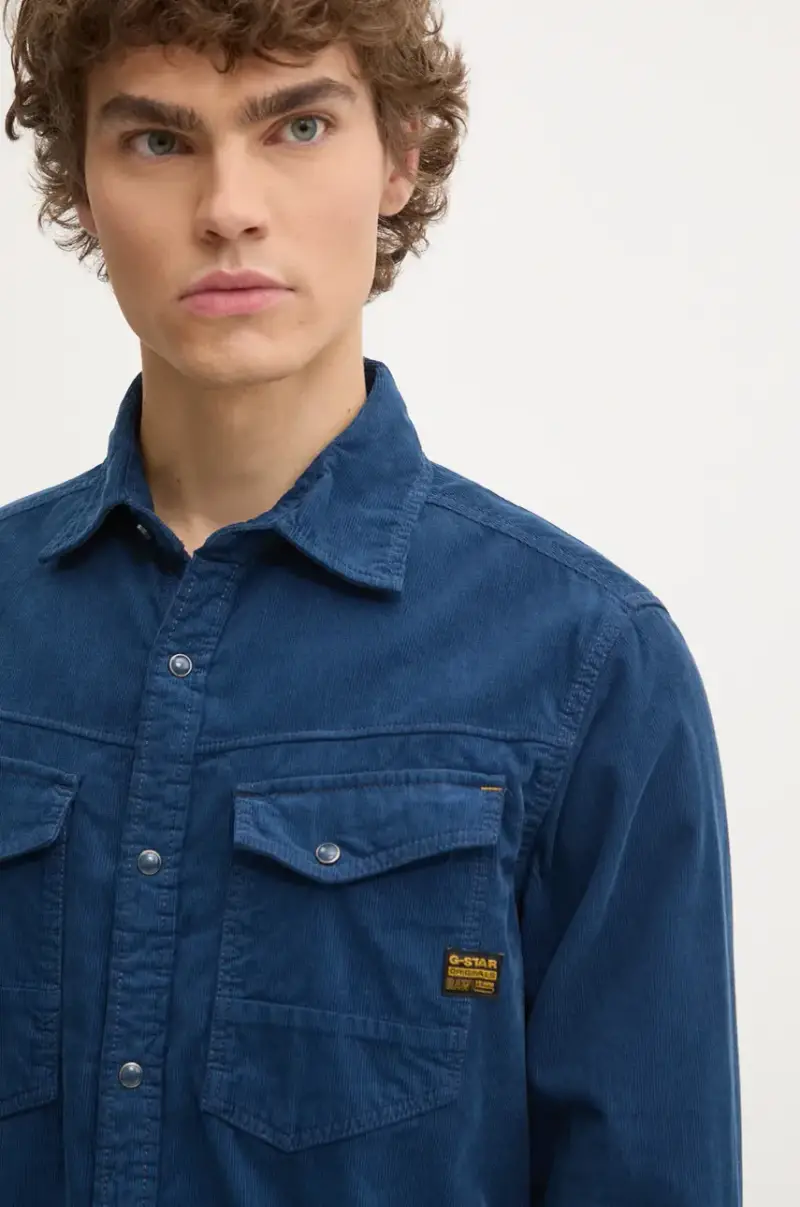 camicia uomo colore blu D25223-C436 Blu navy miniatura 4