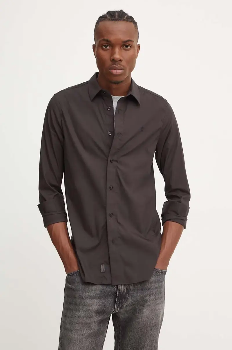camicia uomo colore nero D25176-D701