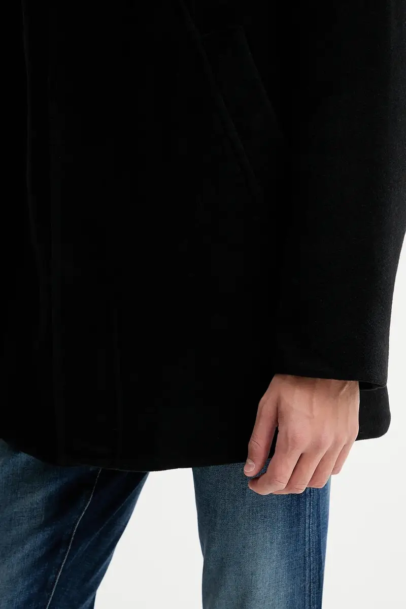 cappotto con lana 0 Judee Cargo Nero miniatura 5