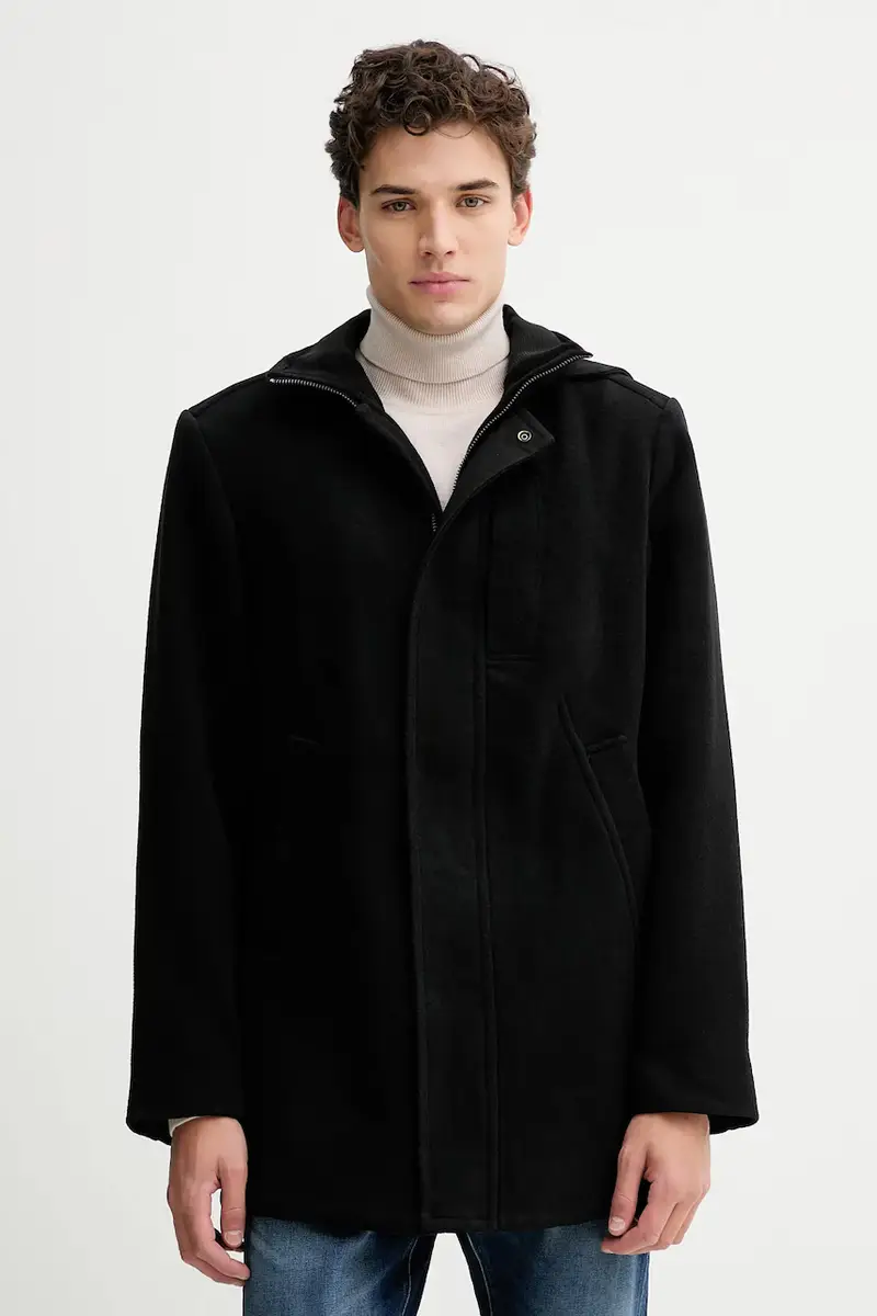 cappotto con lana 0 Judee Cargo Nero