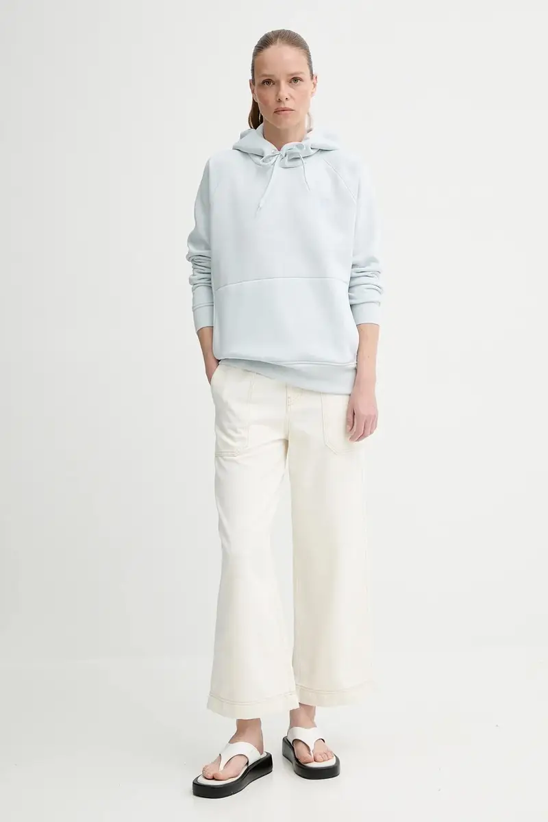 felpa colore grigio con cappuccio D21255-C235 Blu miniatura 2