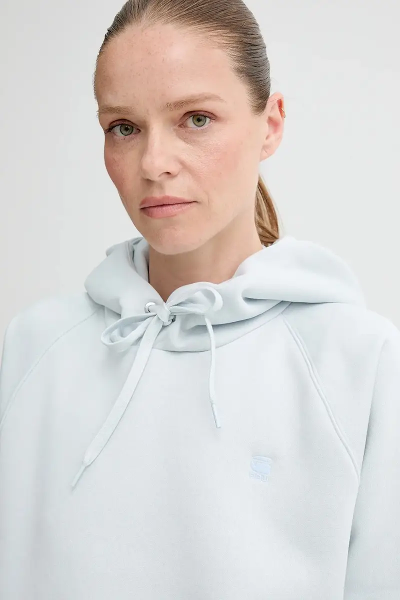 felpa colore grigio con cappuccio D21255-C235 Blu miniatura 4