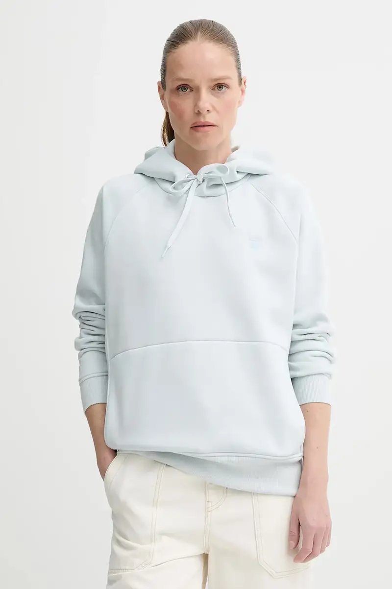 felpa colore grigio con cappuccio D21255-C235 Blu