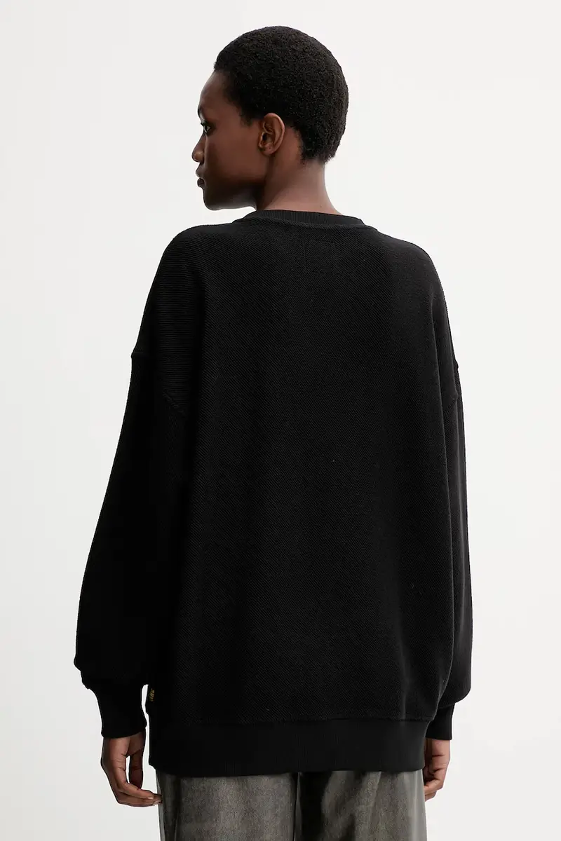 felpa in cotone 0 donna colore nero D27733.E312 miniatura 3