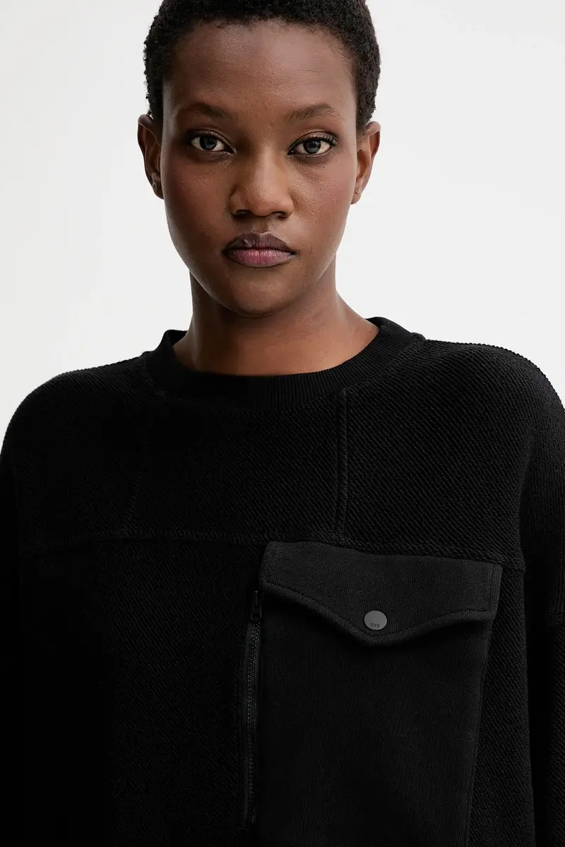 felpa in cotone 0 donna colore nero D27733.E312 miniatura 4