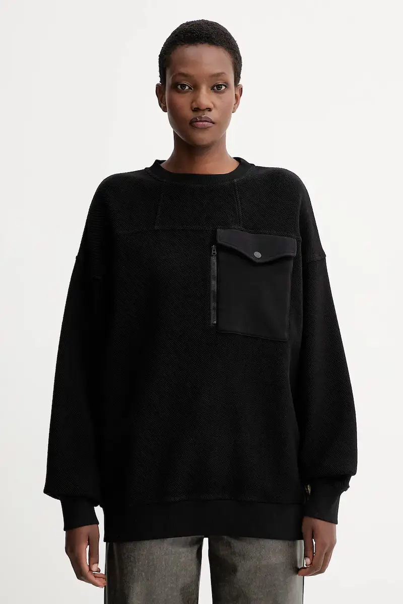 felpa in cotone 0 donna colore nero D27733.E312