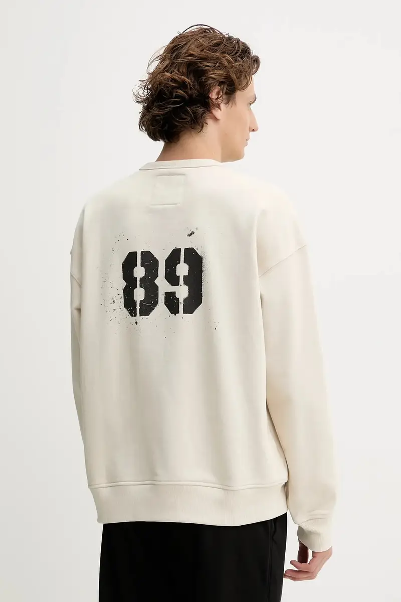 felpa in cotone 0 uomo colore beige D27096.E124 miniatura 3