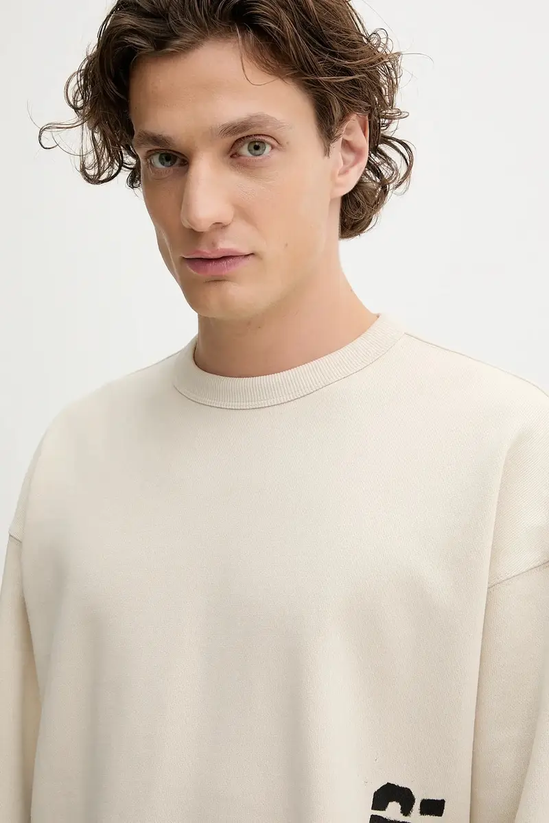 felpa in cotone 0 uomo colore beige D27096.E124 miniatura 4