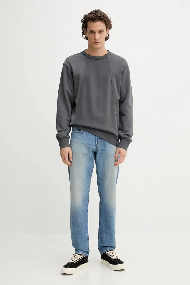 felpa in cotone 0 uomo colore blu D27089.E186 miniatura 2