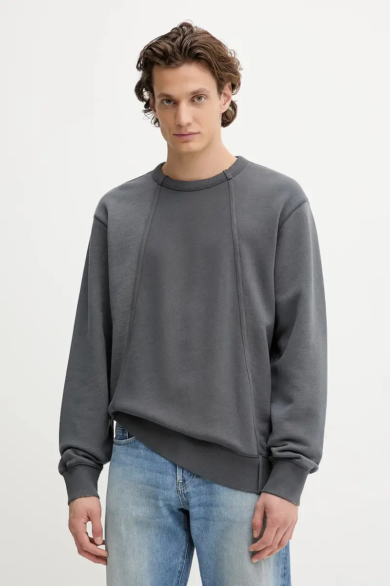 felpa in cotone 0 uomo colore blu D27089.E186