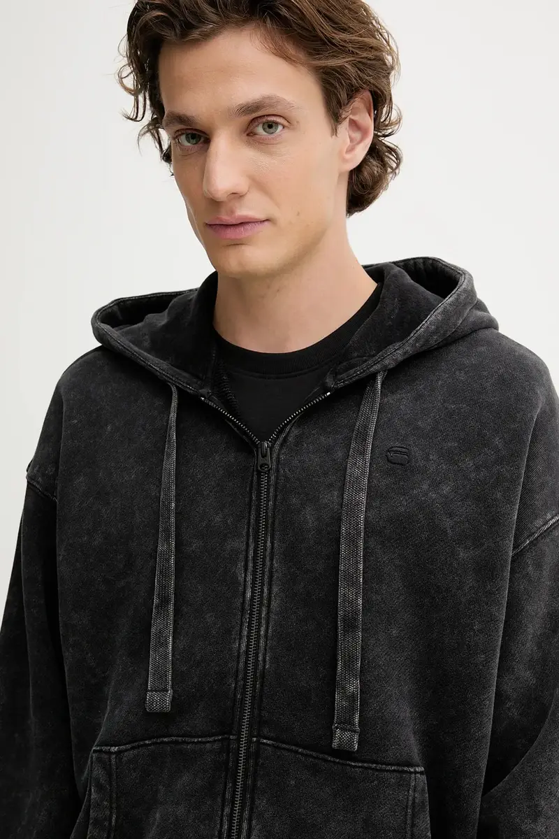 felpa in cotone 0 uomo colore nero con cappuccio D27084.D575 miniatura 4