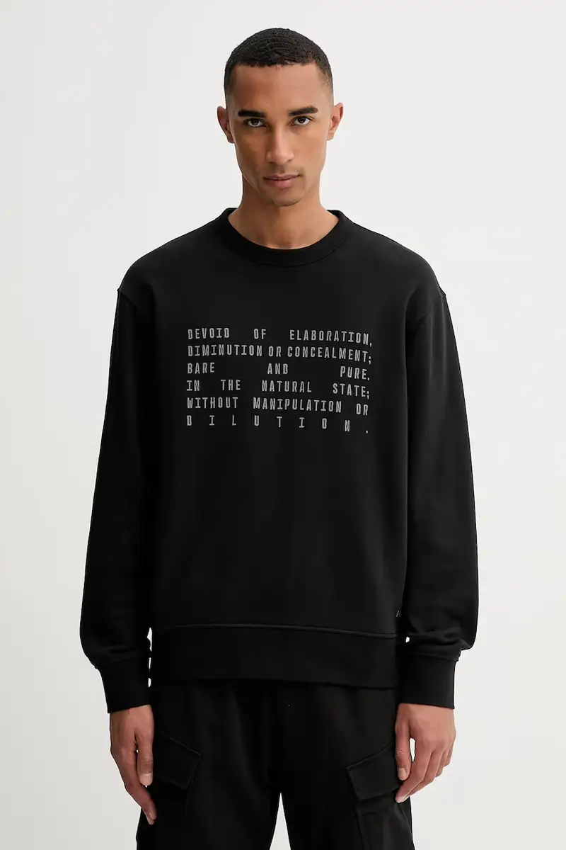 felpa in cotone 0 uomo colore nero D27094.E209