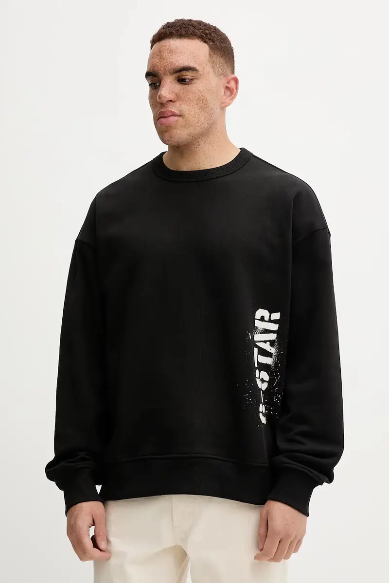 felpa in cotone 0 uomo colore nero D27096.E124