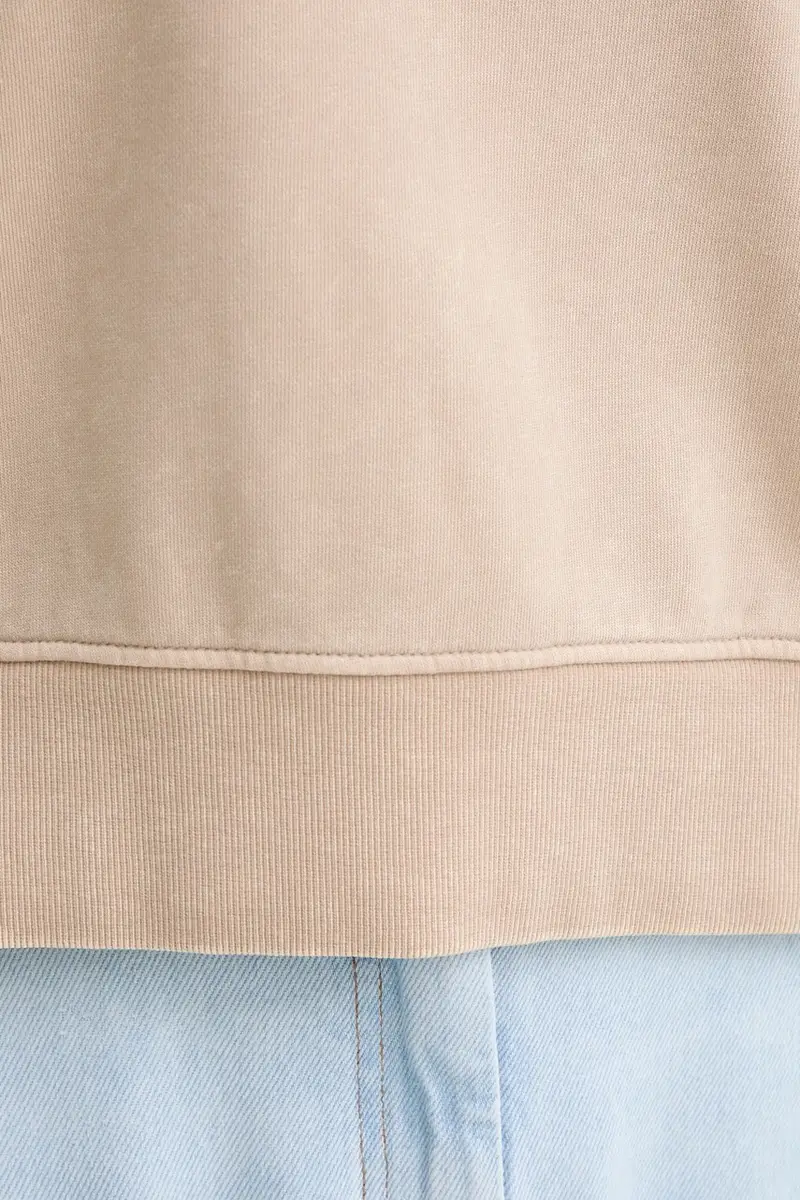 felpa in cotone donna colore beige con cappuccio D27726.D969 miniatura 5