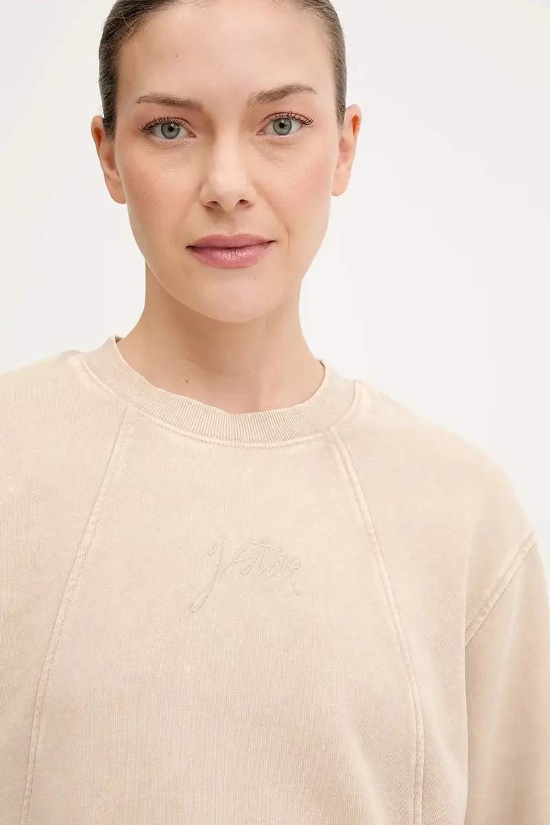 felpa in cotone donna colore beige D27173.D969 miniatura 4