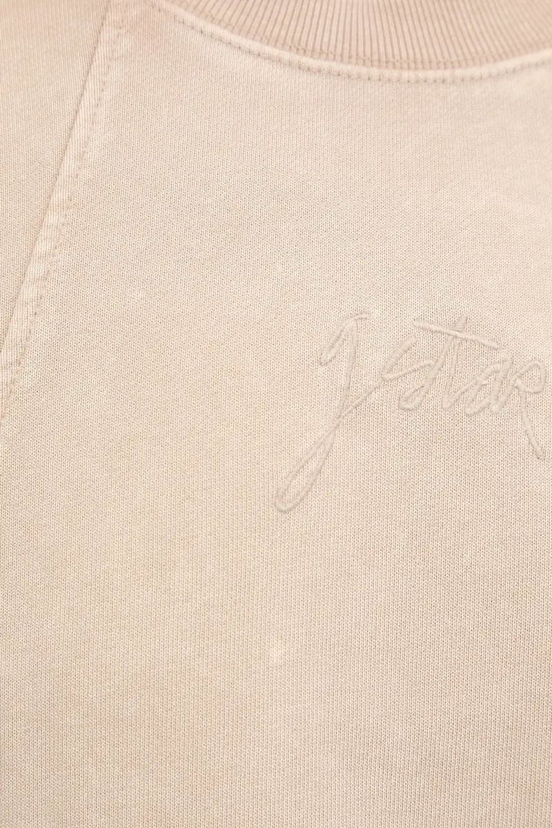 felpa in cotone donna colore beige D27173.D969 miniatura 5