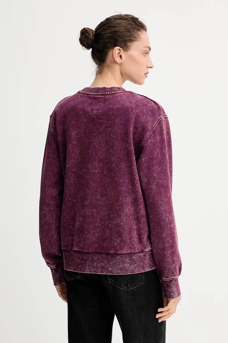 felpa in cotone donna colore granata D27173.D969 miniatura 3