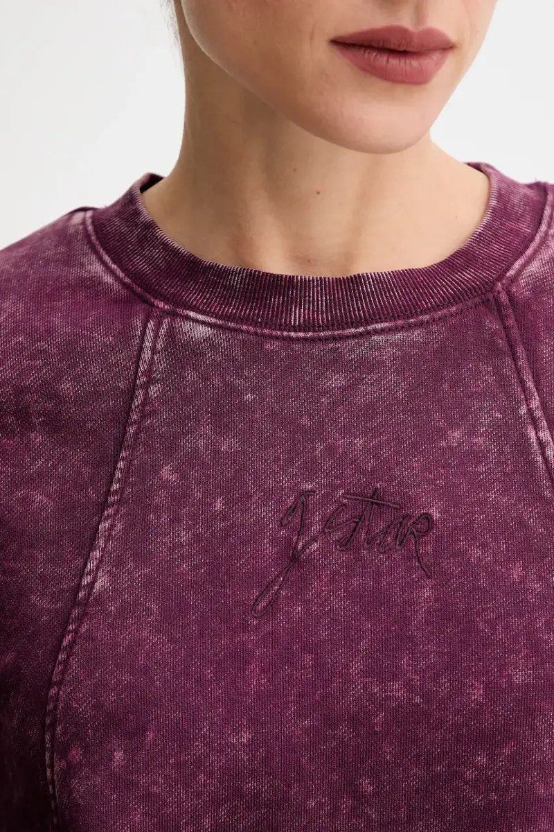 felpa in cotone donna colore granata D27173.D969 miniatura 5