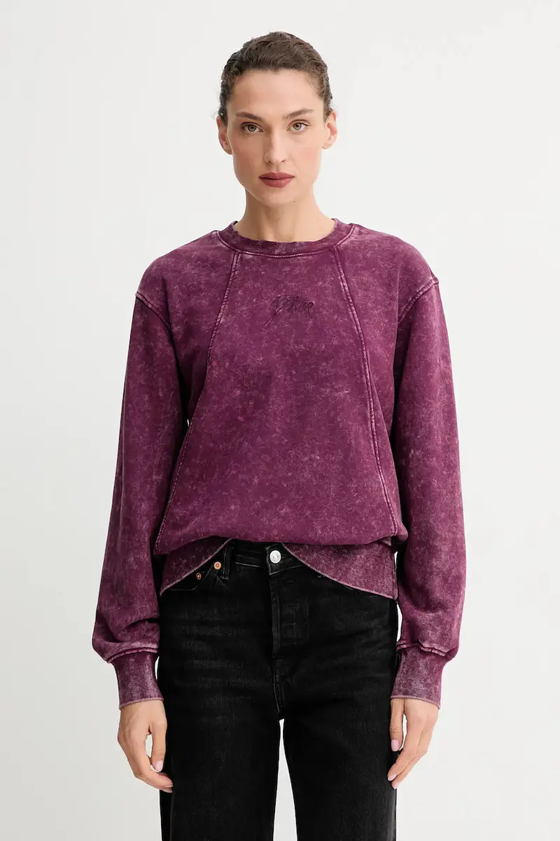 felpa in cotone donna colore granata D27173.D969