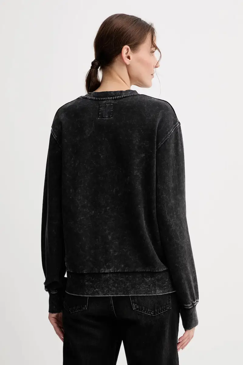 felpa in cotone donna colore nero D27173.D969 miniatura 3