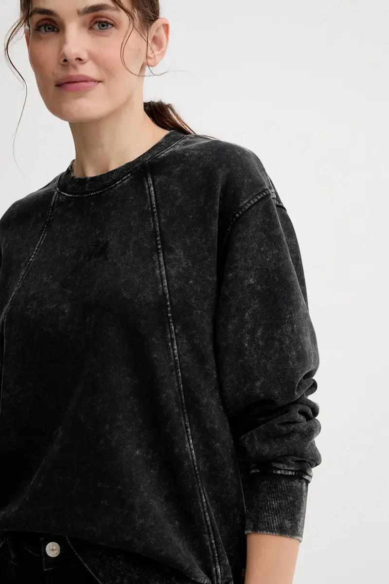 felpa in cotone donna colore nero D27173.D969 miniatura 4