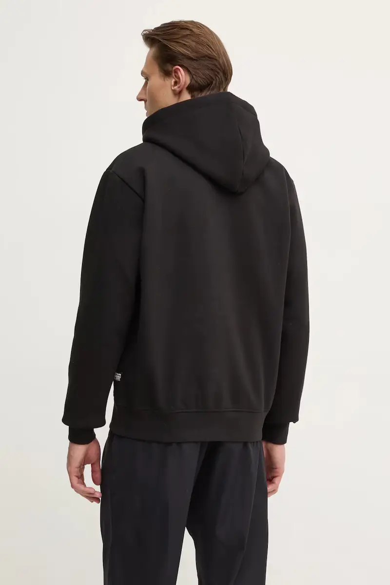 felpa uomo colore nero con cappuccio D26347-D733 miniatura 3