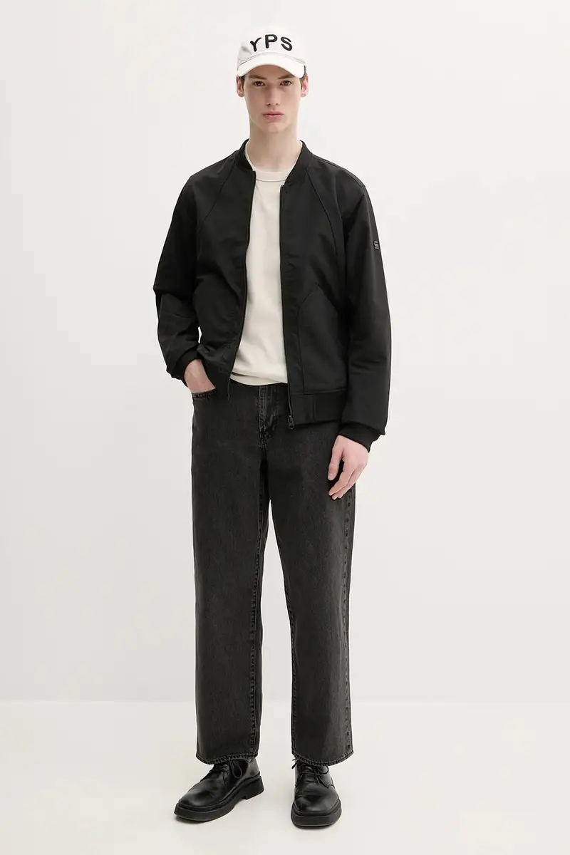 giacca bomber colore nero D26127-D908 miniatura 2