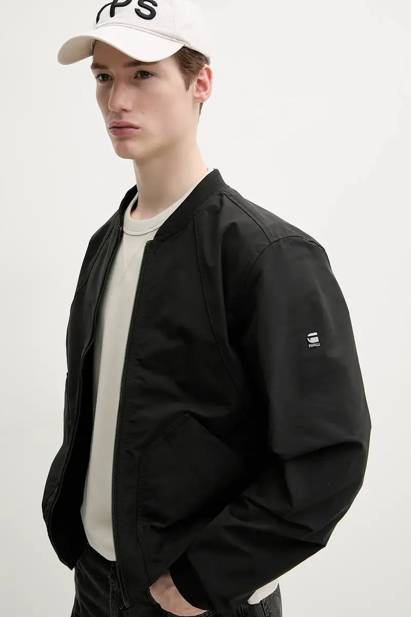 giacca bomber colore nero D26127-D908 miniatura 4