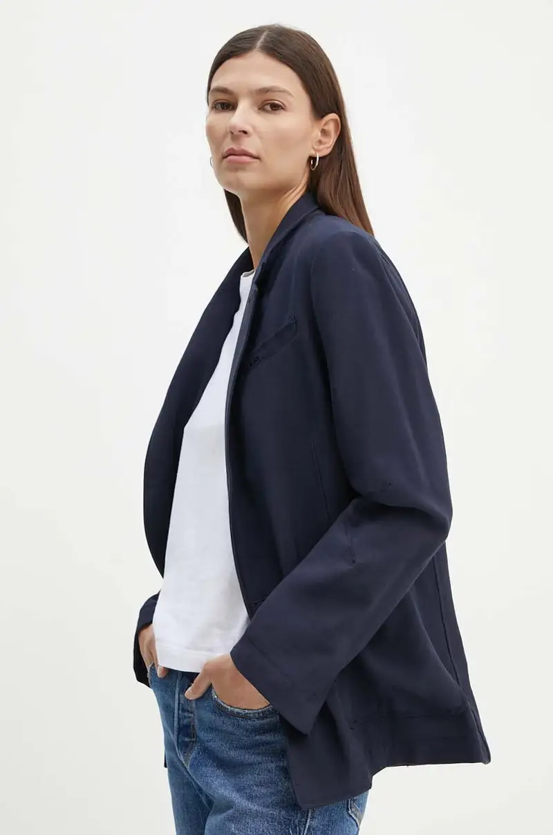 giacca colore blu navy D25210-D714 miniatura 4