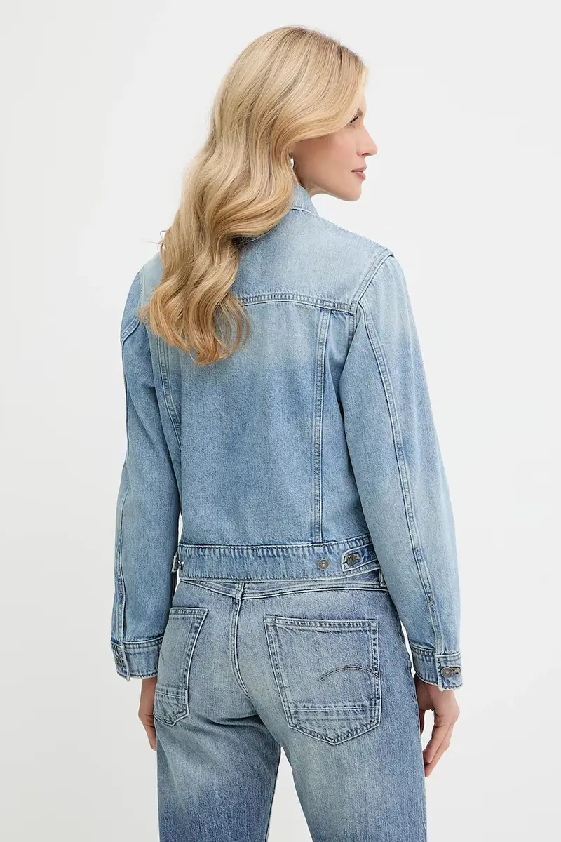 giacca di jeans colore blu D24337-D932 miniatura 3