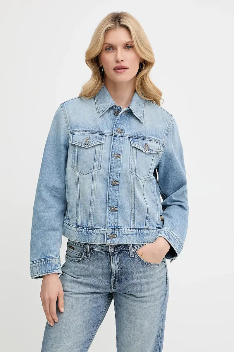 giacca di jeans colore blu D24337-D932