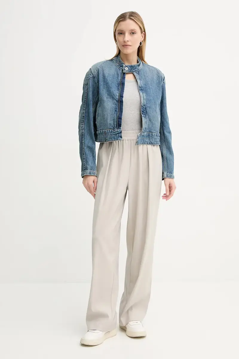 giacca di jeans colore blu D26208-D499 miniatura 2