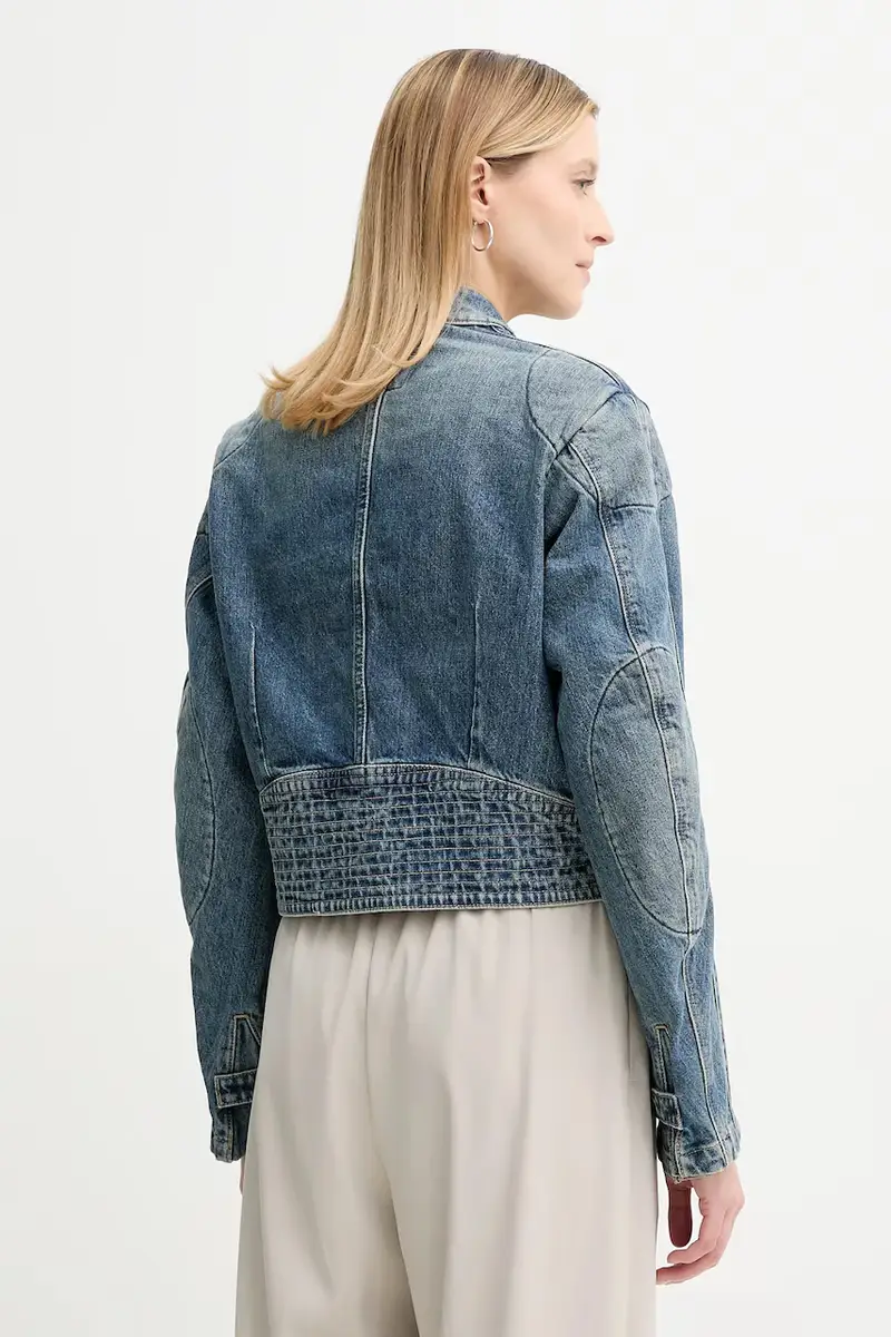 giacca di jeans colore blu D26208-D499 miniatura 3