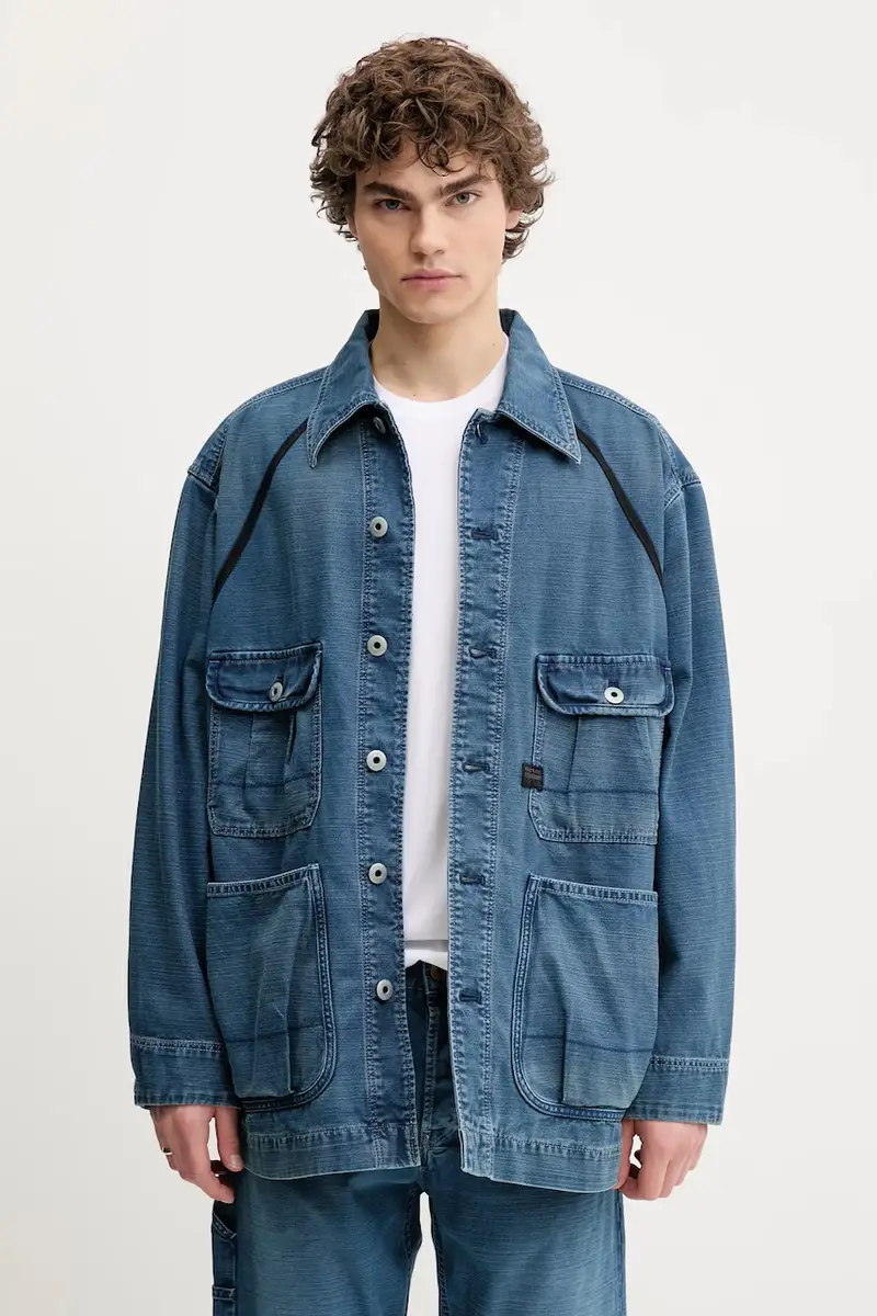 giacca di jeans colore blu navy D26165-D491