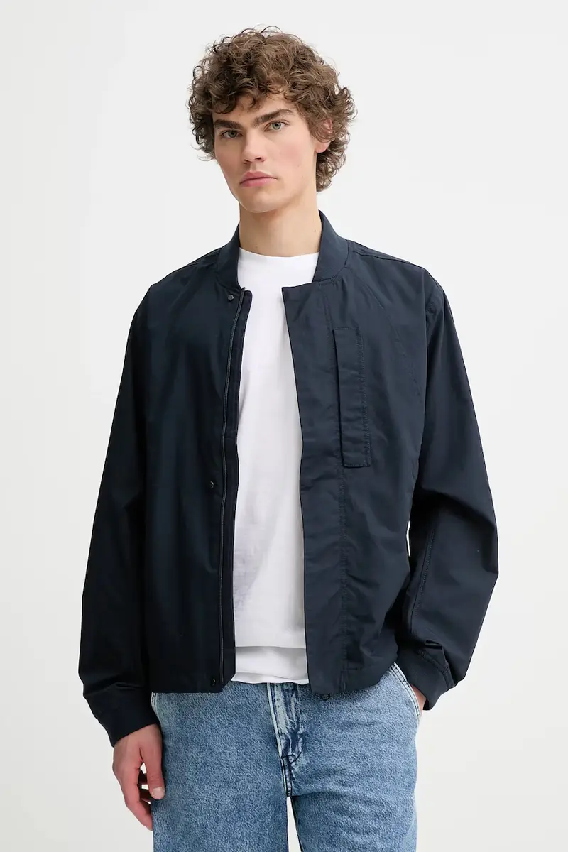 giacca in cotone colore blu navy D26193-C973