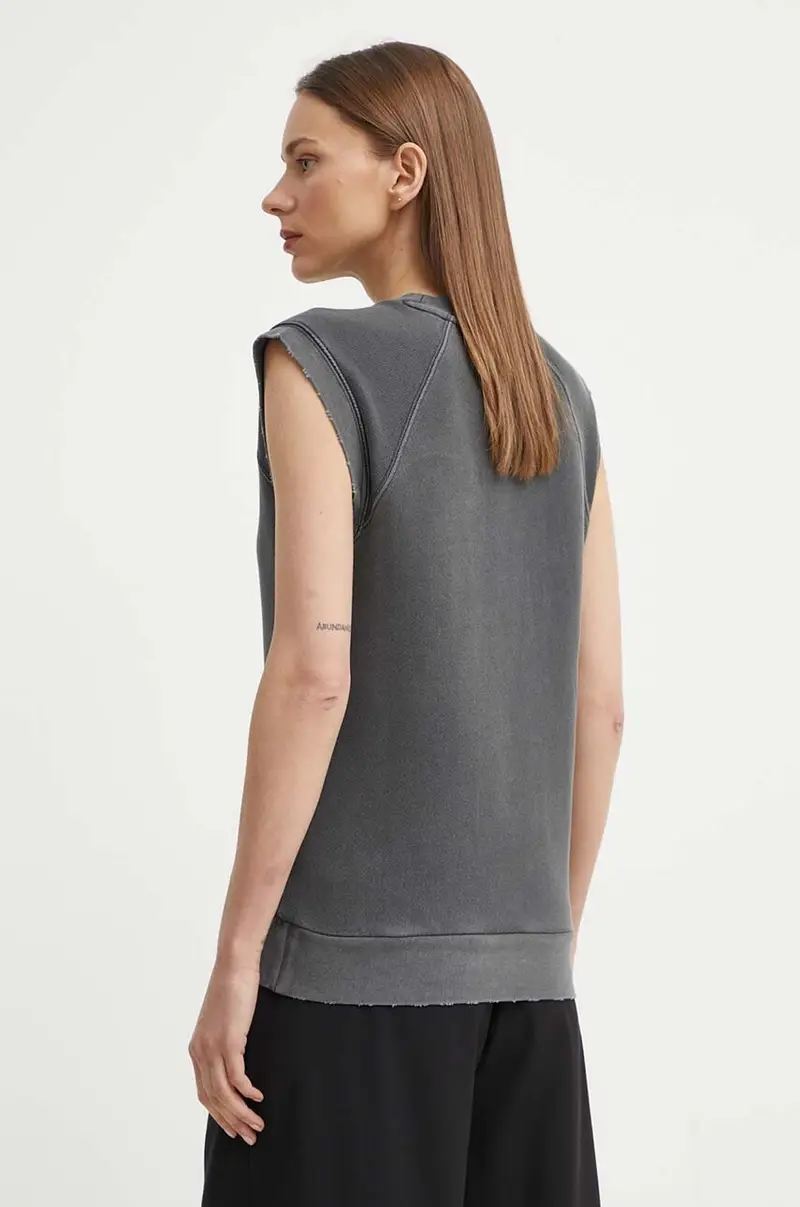 gilè in cotone colore grigio D24581-D575 miniatura 3