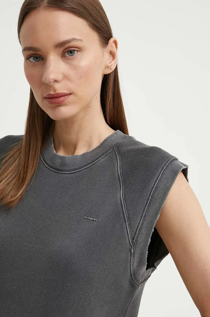 gilè in cotone colore grigio D24581-D575 miniatura 4