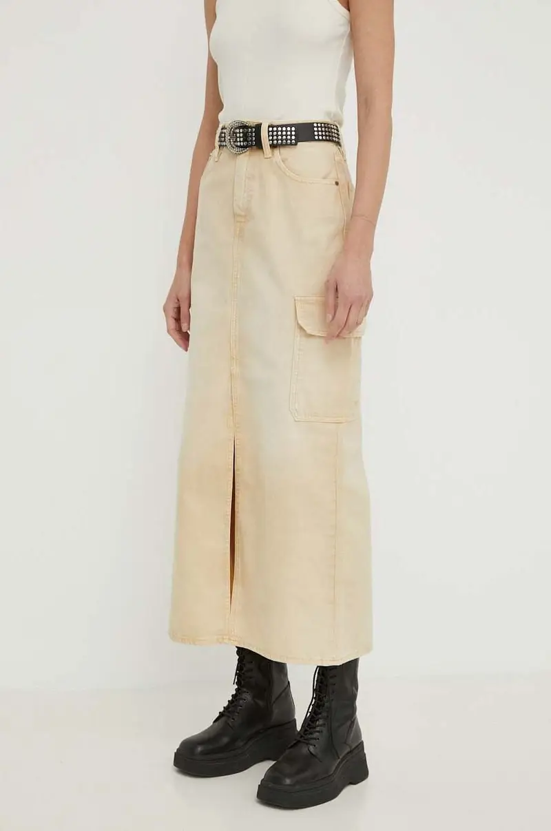 gonna di jeans colore beige