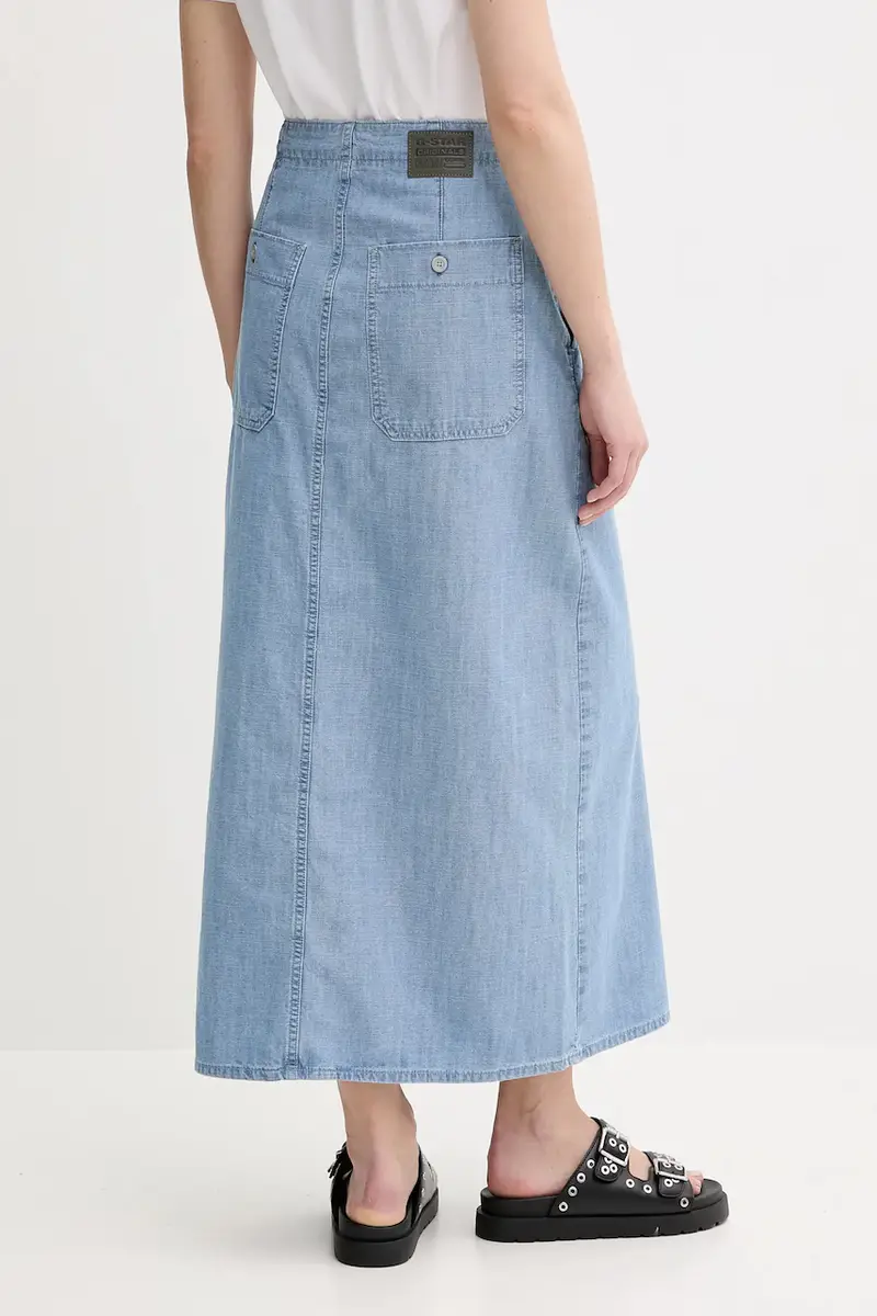 gonna di jeans colore blu D24886-D953 miniatura 3