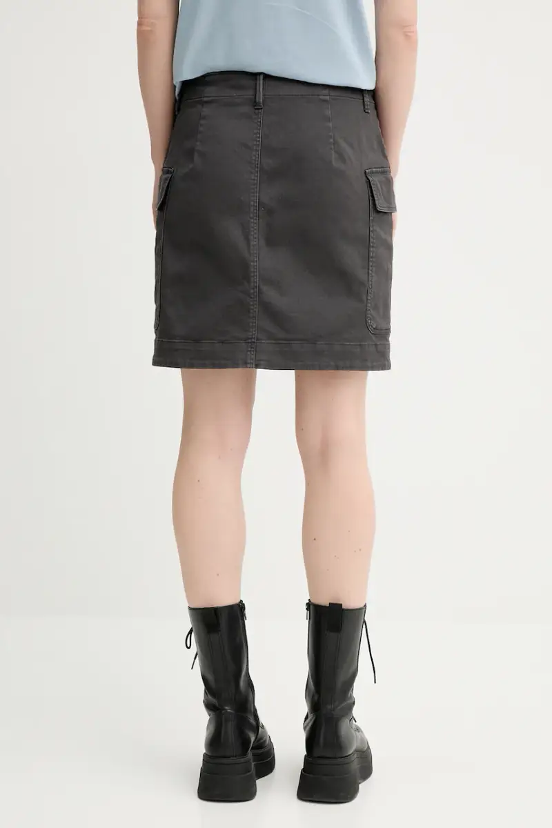 gonna di jeans colore grigio D25235-C106 miniatura 3