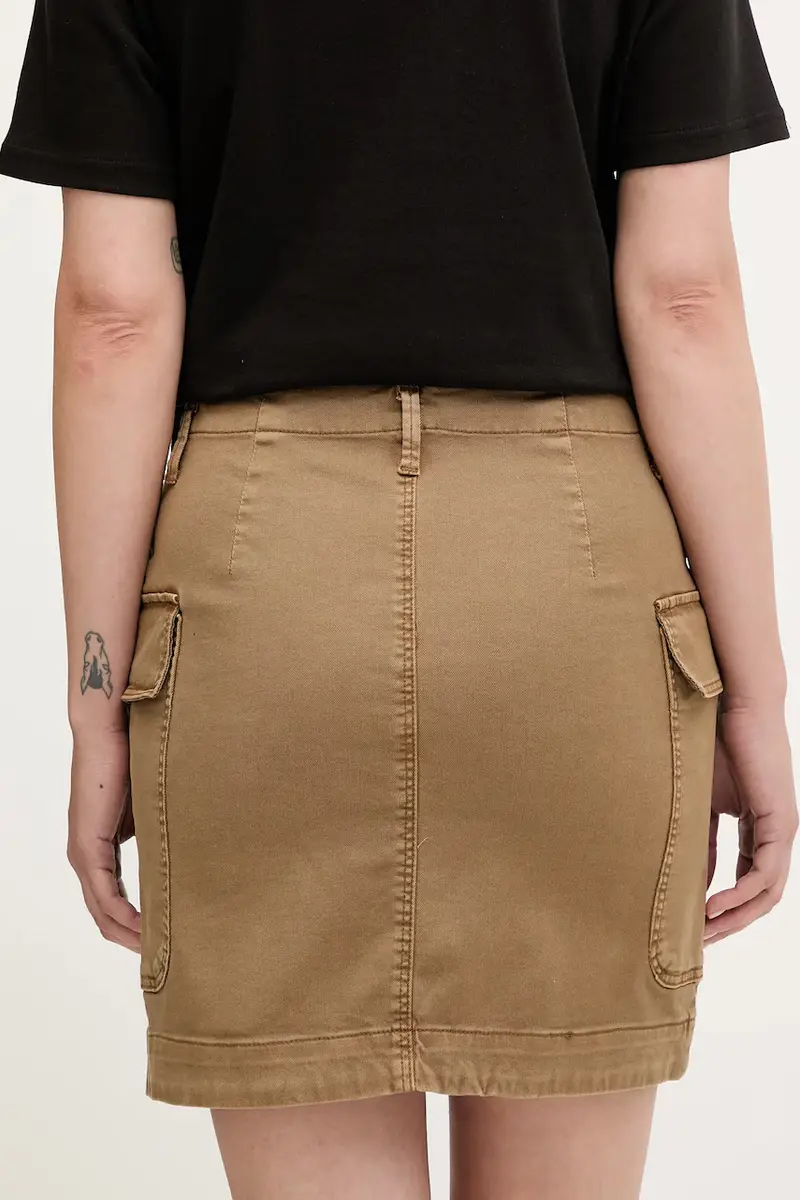 gonna di jeans colore grigio D25235-C106 Marrone miniatura 3