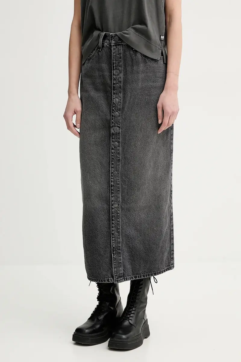 gonna di jeans colore grigio D26245-D933