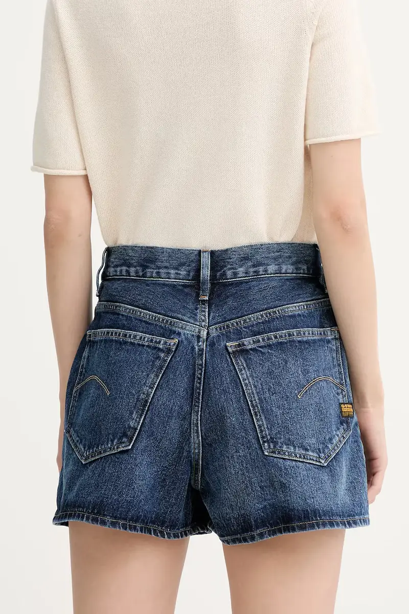 gonna pantalone in denim colore blu navy D26173-D788 miniatura 3