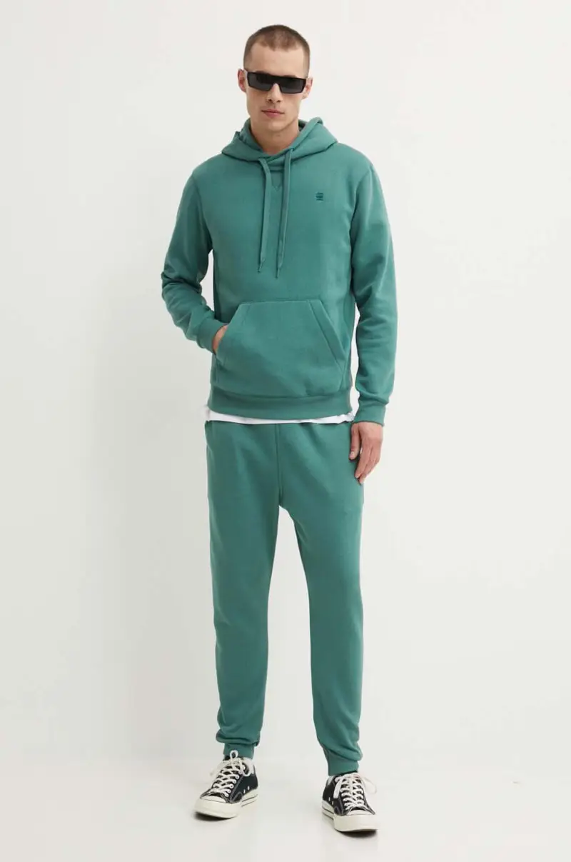 joggers colore blu Verde miniatura 2