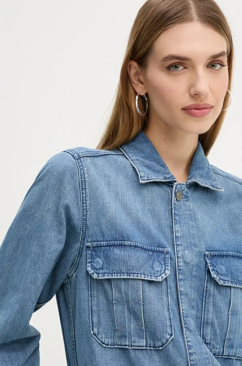 jumpsuit di jeans colore blu D24392-D777 miniatura 4