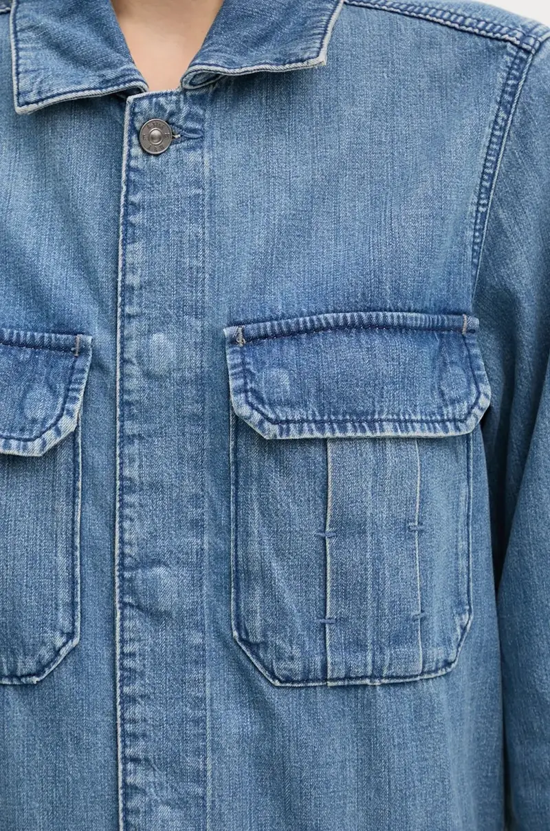 jumpsuit di jeans colore blu D24392-D777 miniatura 5