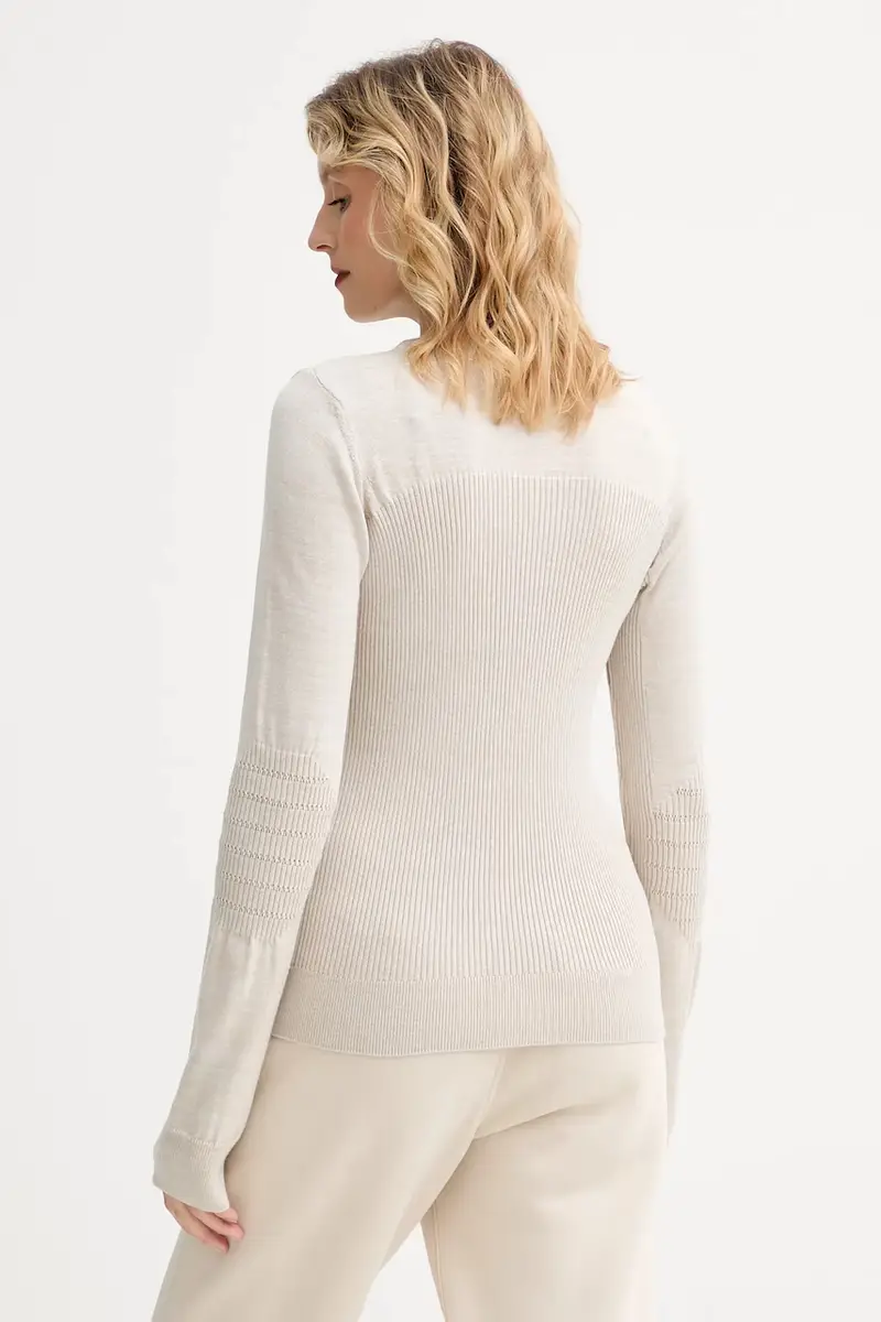 maglione 0 donna colore beige D27170.C259 miniatura 3