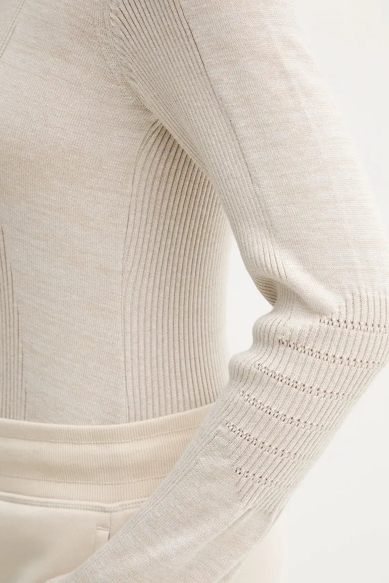 maglione 0 donna colore beige D27170.C259 miniatura 5